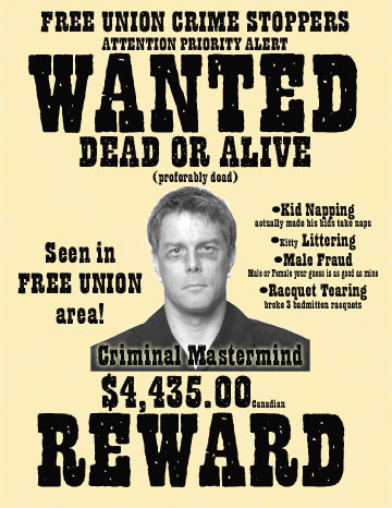 Free Union Wanted Poster